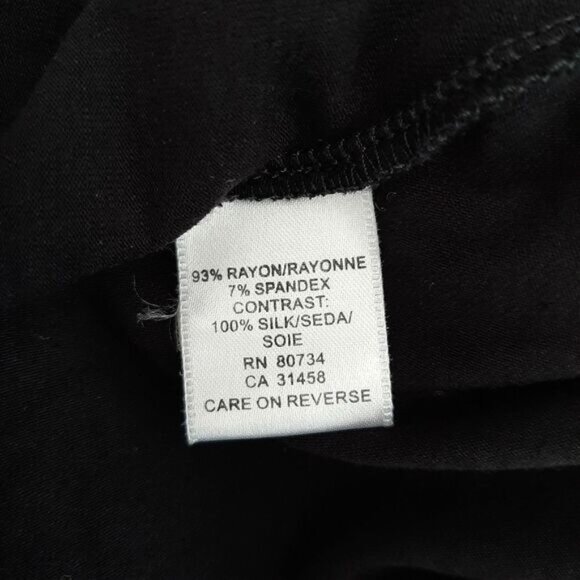 BCBG Max Azria Pleated Defined Waist Knee Length Midi Dress Black Sz XS - Picture 15 of 15